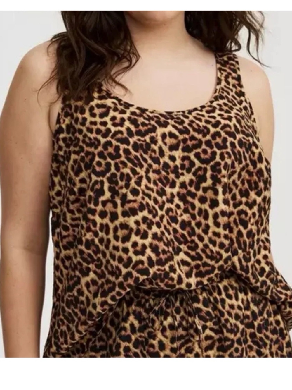 NWT Torrid On The Prowl Leopard Print Scoop Neck Tank Top Size 3 3X